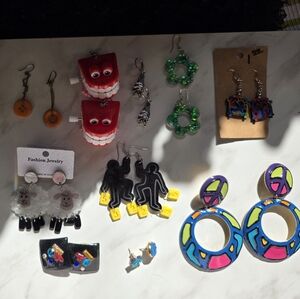 Colorful Whimsical Earrings Set